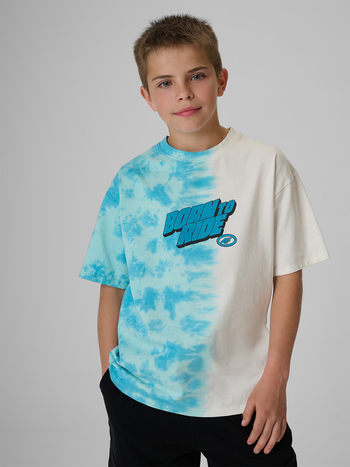 4F Tricou loose cu imprimeu băieți - 146/152 (10-12 ani)