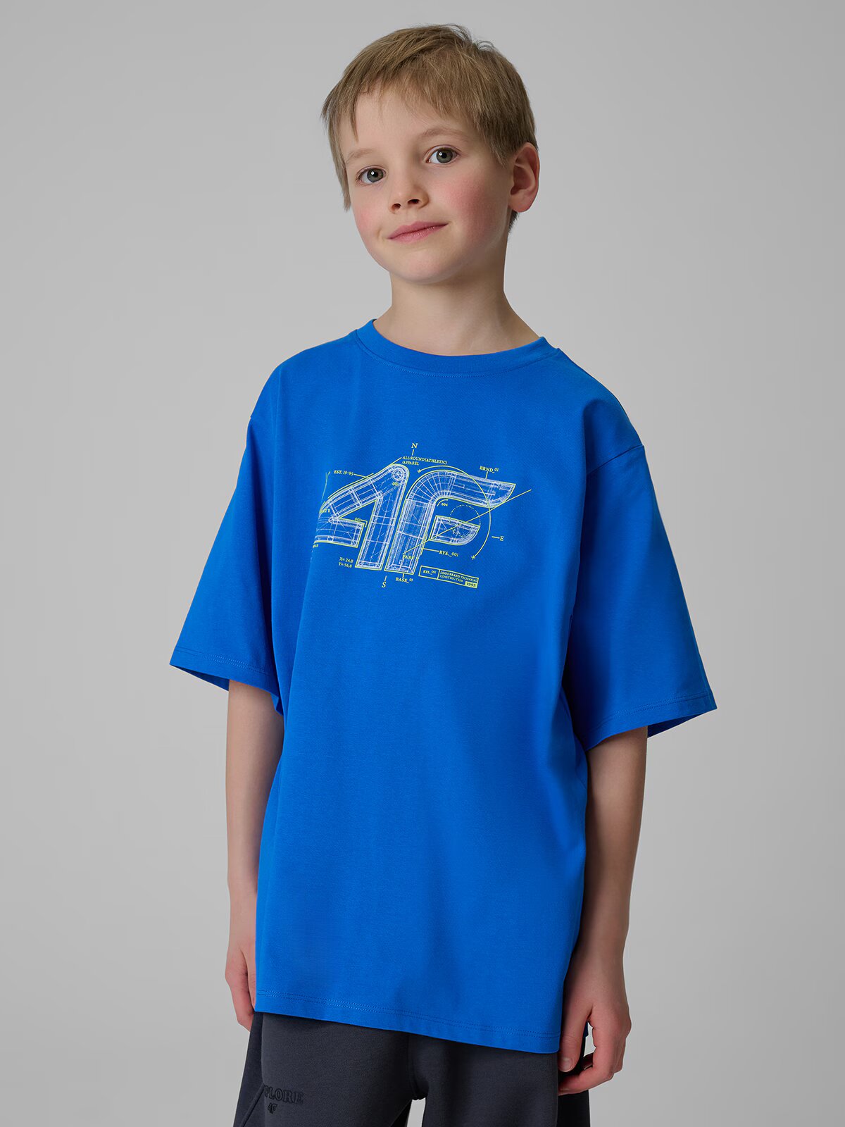 4F Tricou loose cu imprimeu băieți - 122/128 (6-8 ani)