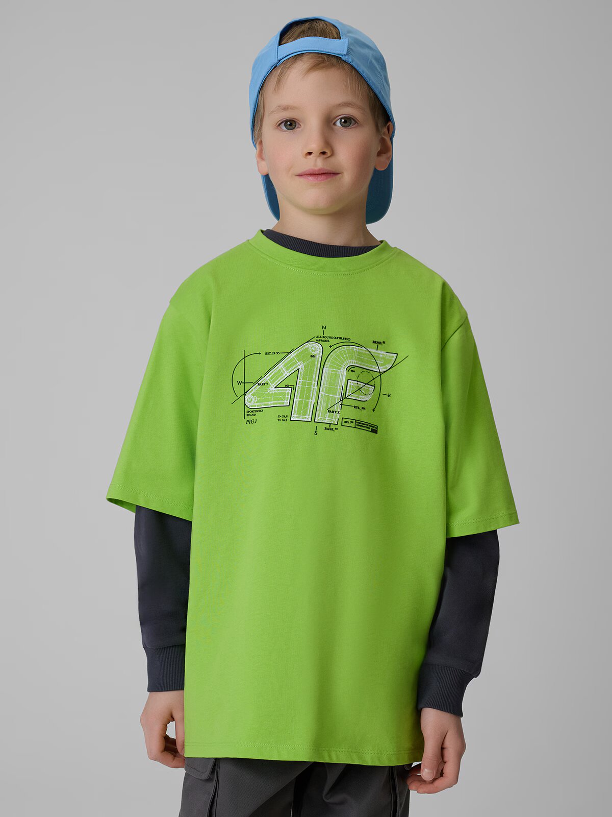 4F Tricou loose cu imprimeu băieți - 146/152 (10-12 ani)