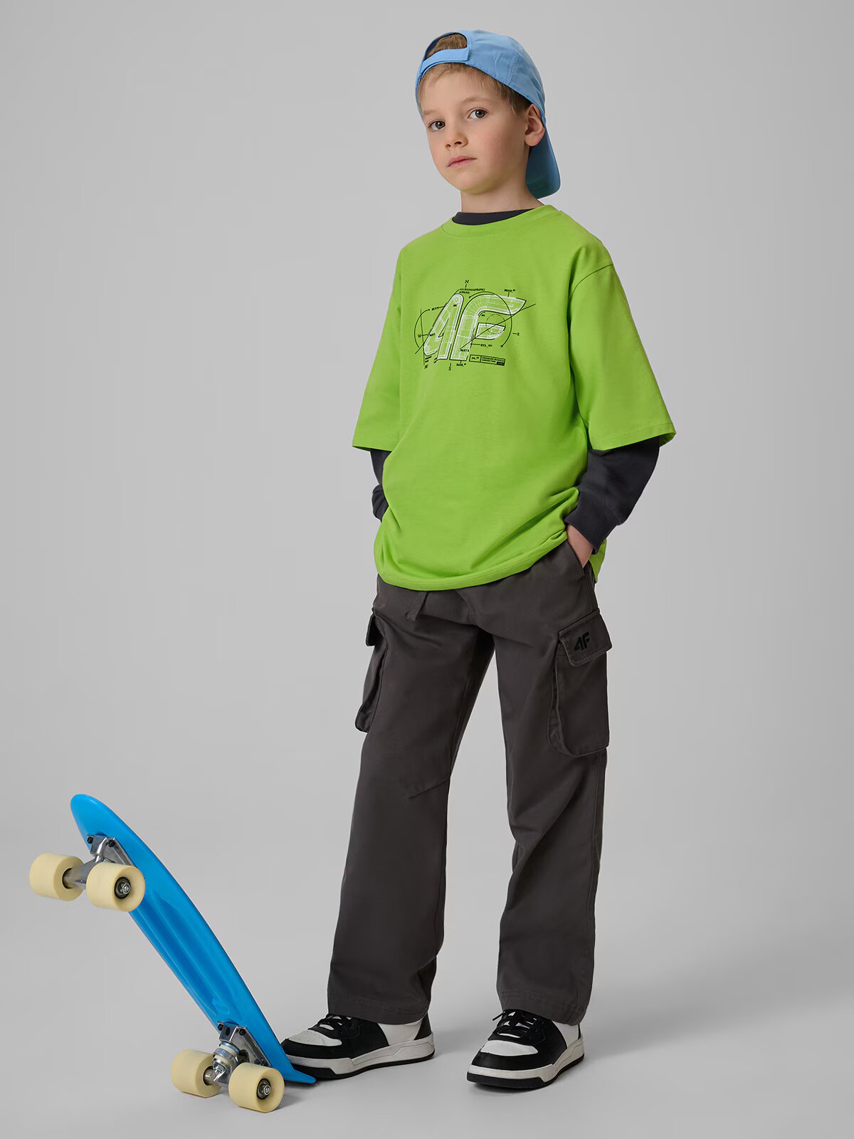 4F Tricou loose cu imprimeu băieți - 146/152 (10-12 ani)