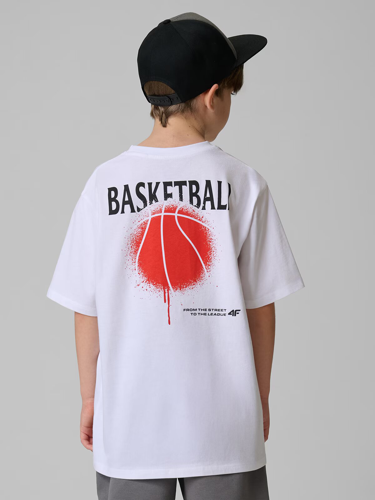 4F Tricou loose cu imprimeu băieți - 122/128 (6-8 ani)