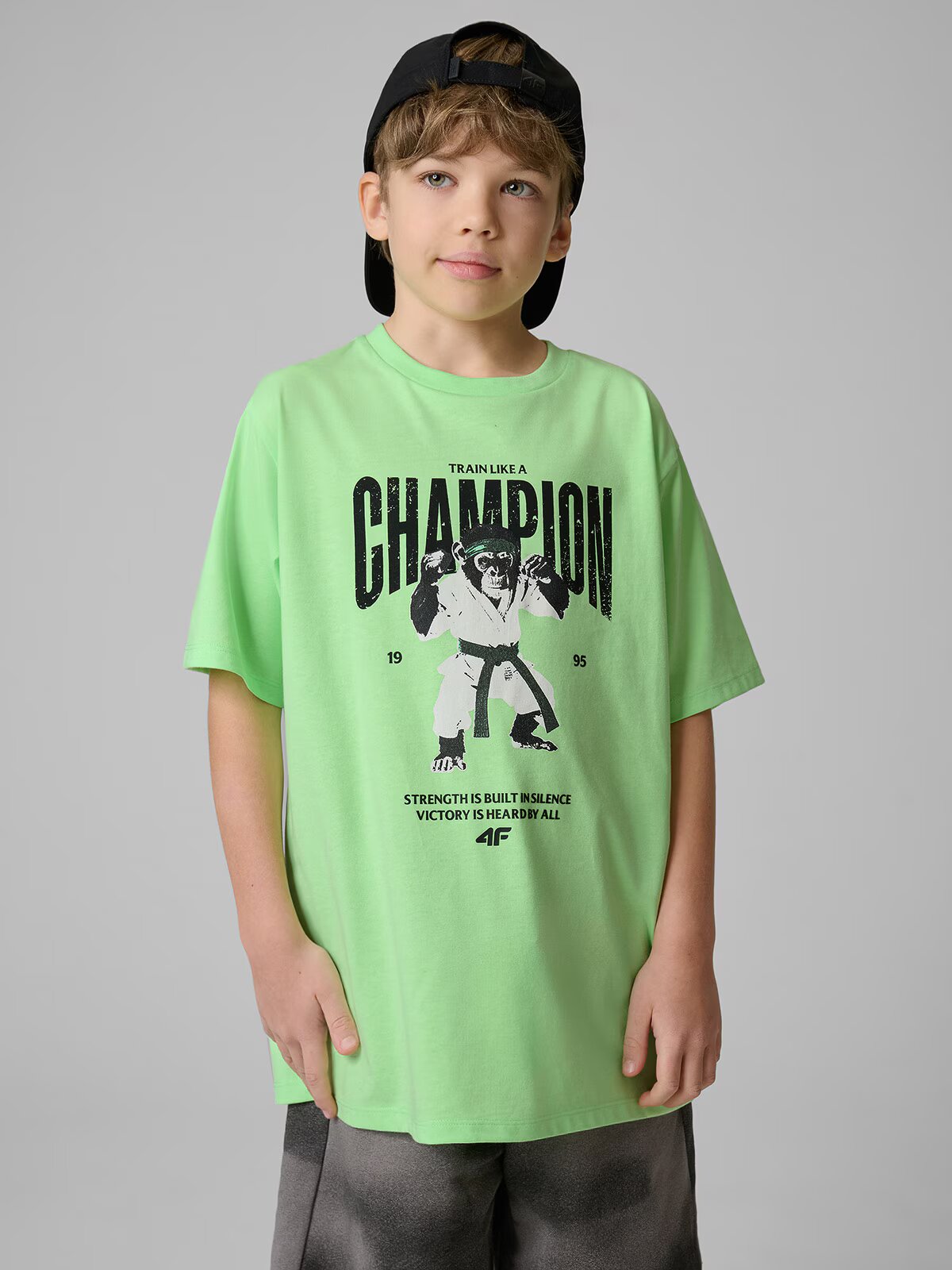 4F Tricou loose cu imprimeu băieți - 146/152 (10-12 ani)