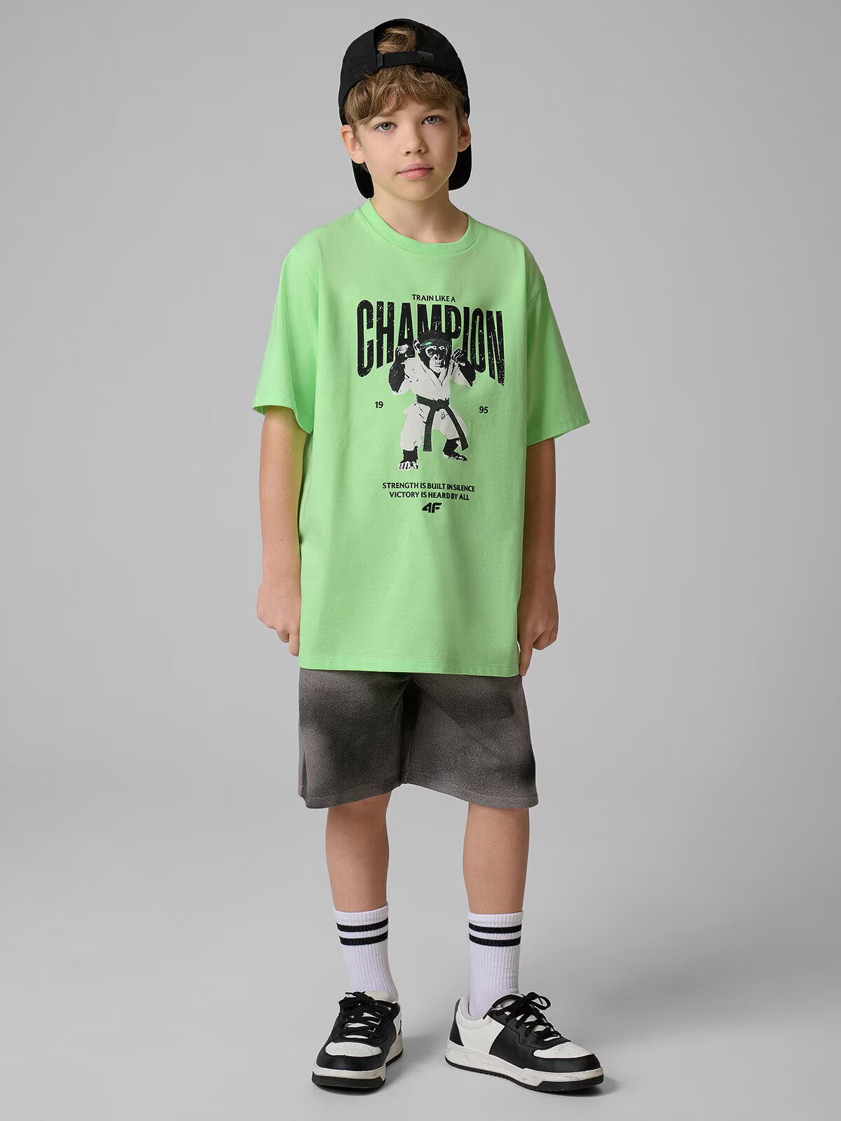 4F Tricou loose cu imprimeu băieți - 146/152 (10-12 ani)