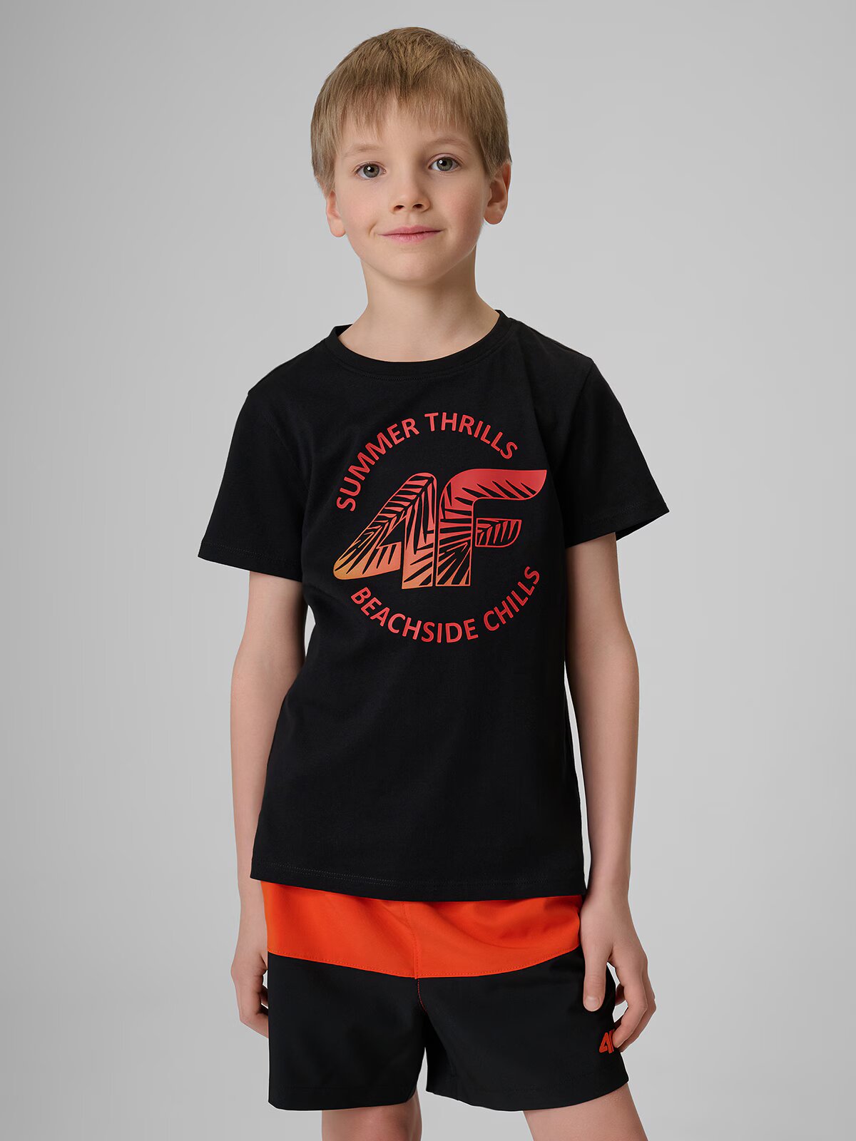 4F Tricou loose cu imprimeu pentru băieți - 122