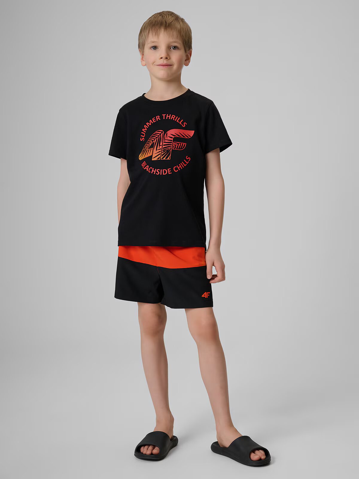 4F Tricou loose cu imprimeu pentru băieți - 122