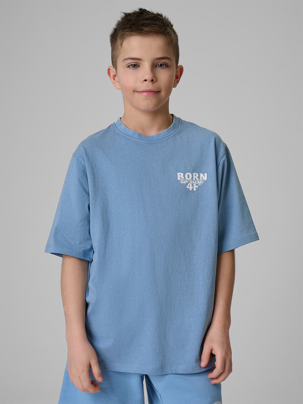 4F Tricou loose cu imprimeu pentru băieți - 146/152 (10-12 ani)