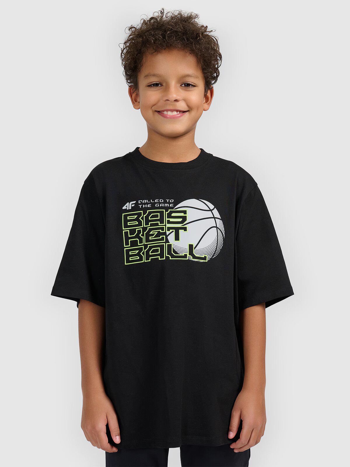 4F Tricou loose cu imprimeu pentru băieți - 122/128 (6-8 ani)