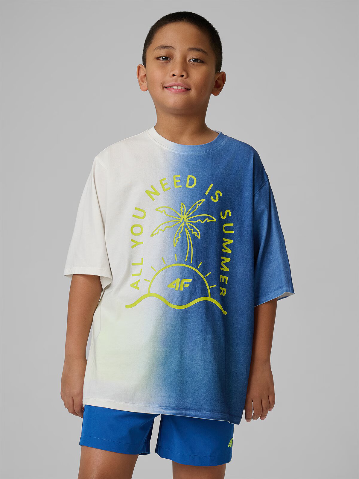 4F Tricou loose cu imprimeu pentru băieți - 122