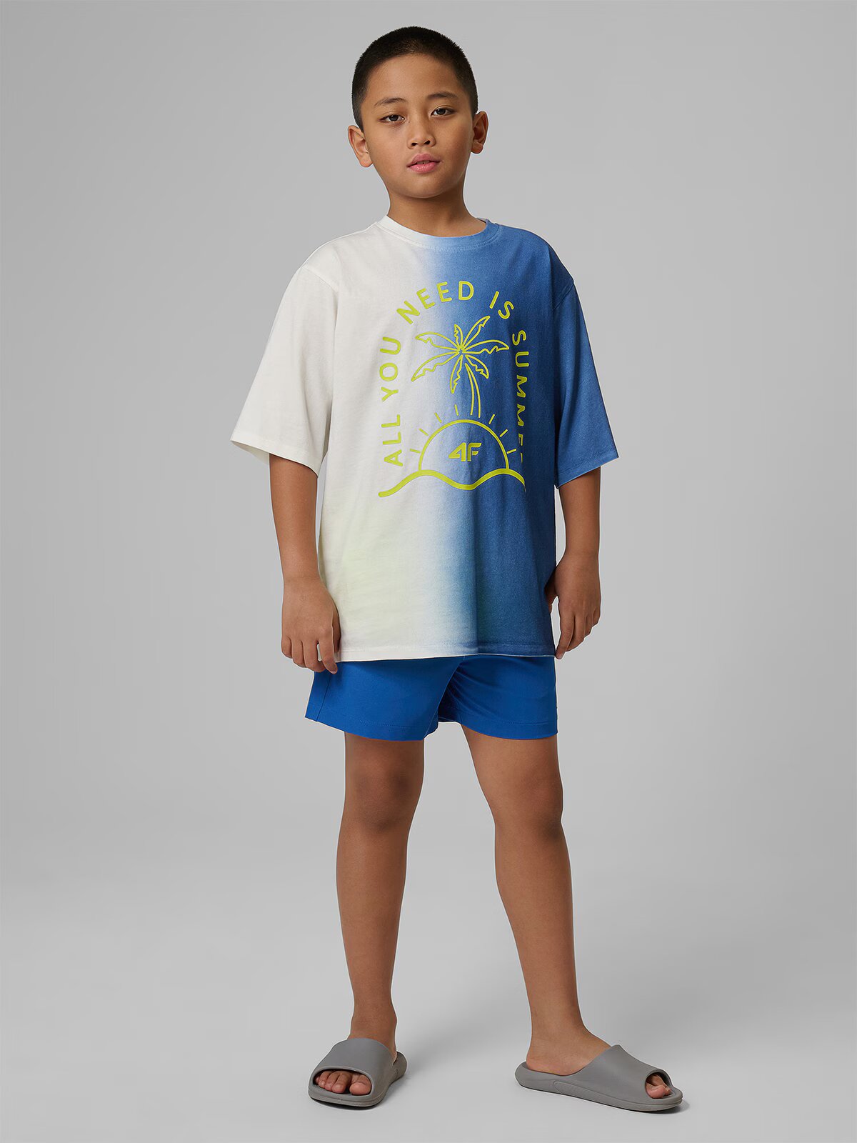 4F Tricou loose cu imprimeu pentru băieți - 122