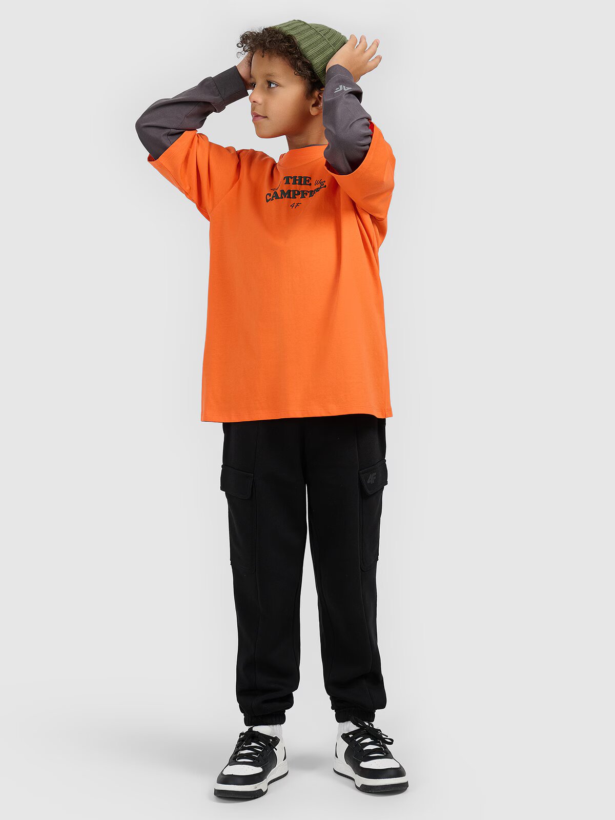 4F Tricou loose cu imprimeu pentru băieți - 158