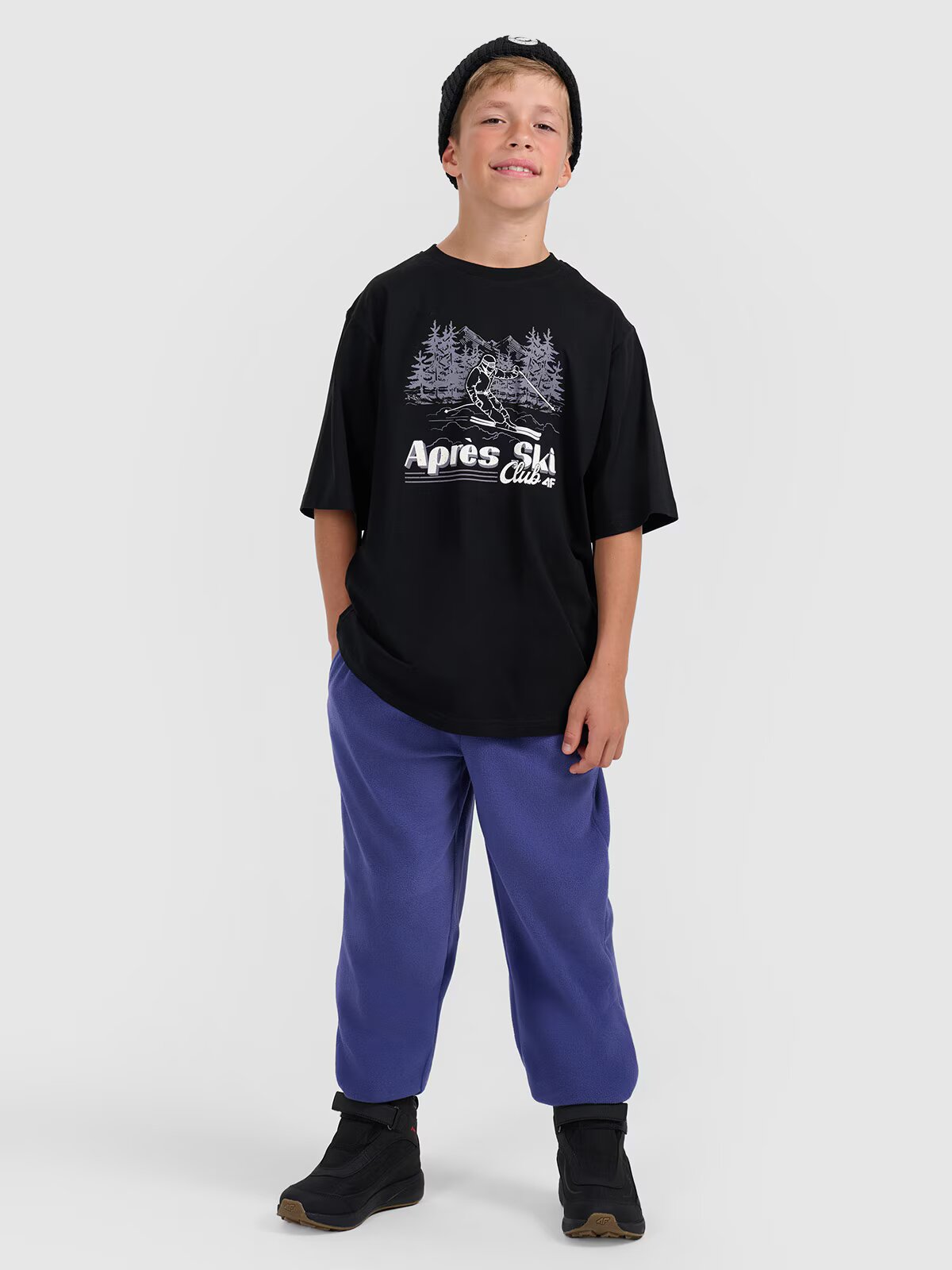 4F Tricou loose cu imprimeu pentru băieți - 122/128 (6-8 ani)
