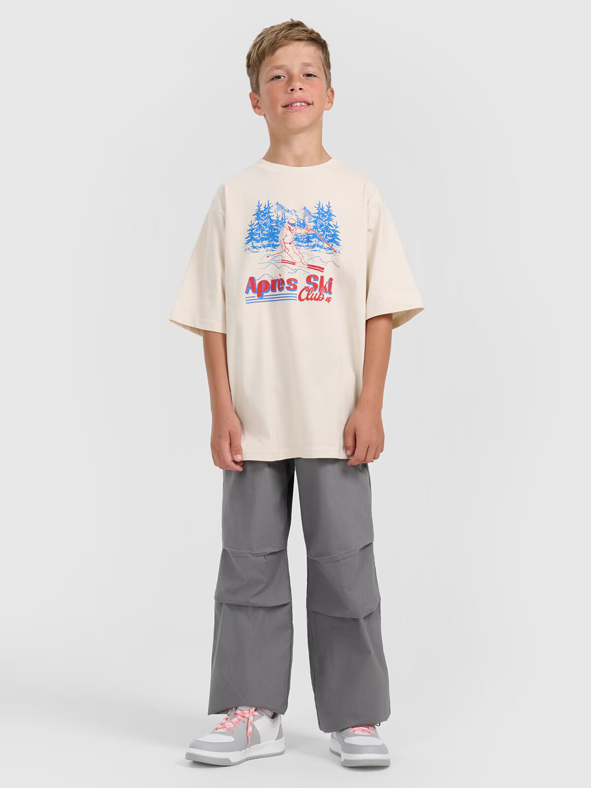 4F Tricou loose cu imprimeu pentru băieți - 134/140 (8-10 ani)