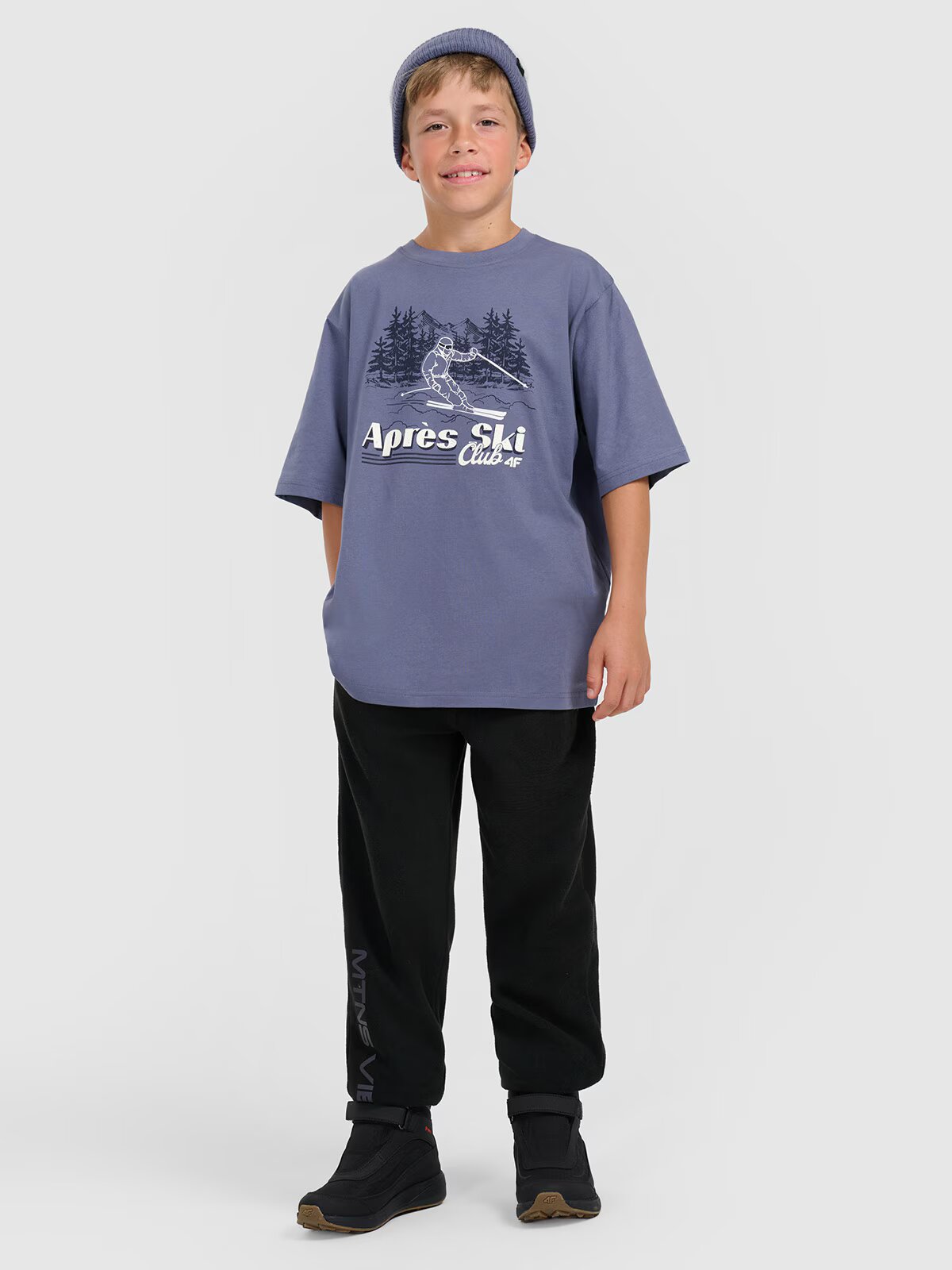 4F Tricou loose cu imprimeu pentru băieți - 146/152 (10-12 ani)
