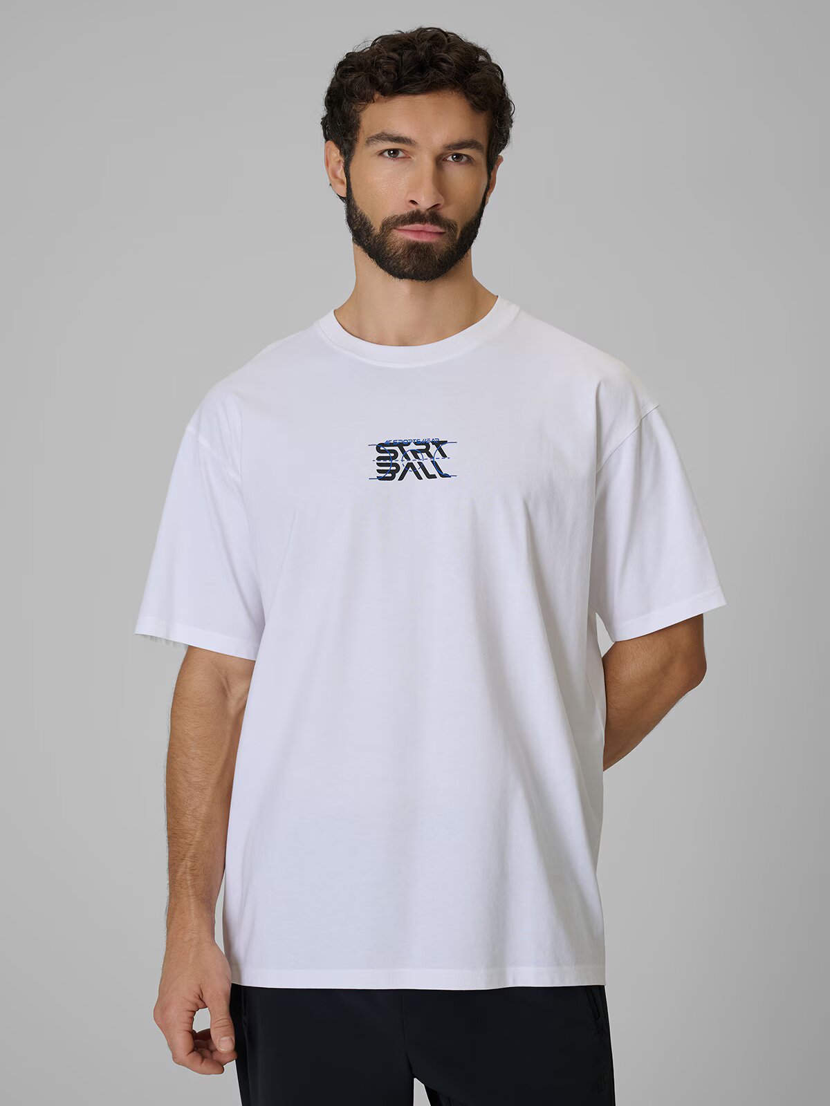 4F Tricou loose cu imprimeu pentru bărbați - XL