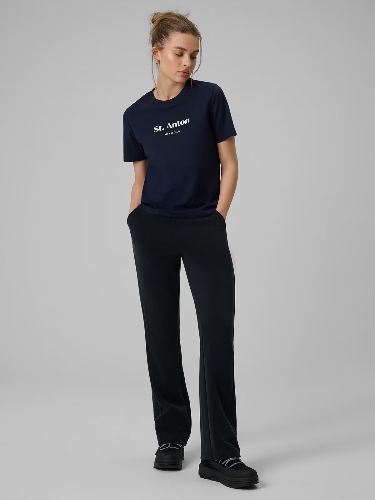 4F Tricou loose cu imprimeu pentru femei - S