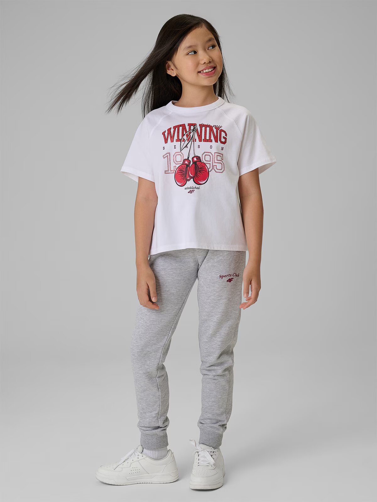 4F Tricou loose cu imprimeu pentru fete - 158/164 (12-14 ani)
