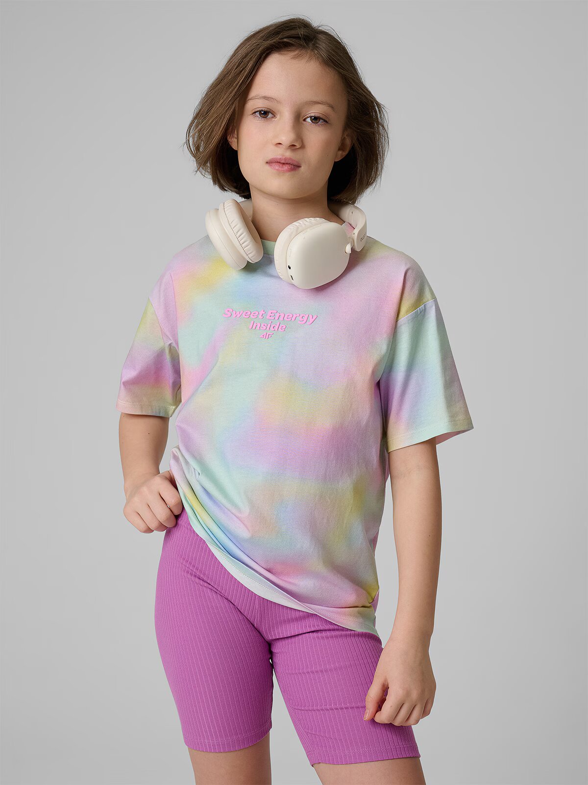 4F Tricou loose cu imprimeu pentru fete - 158/164 (12-14 ani)