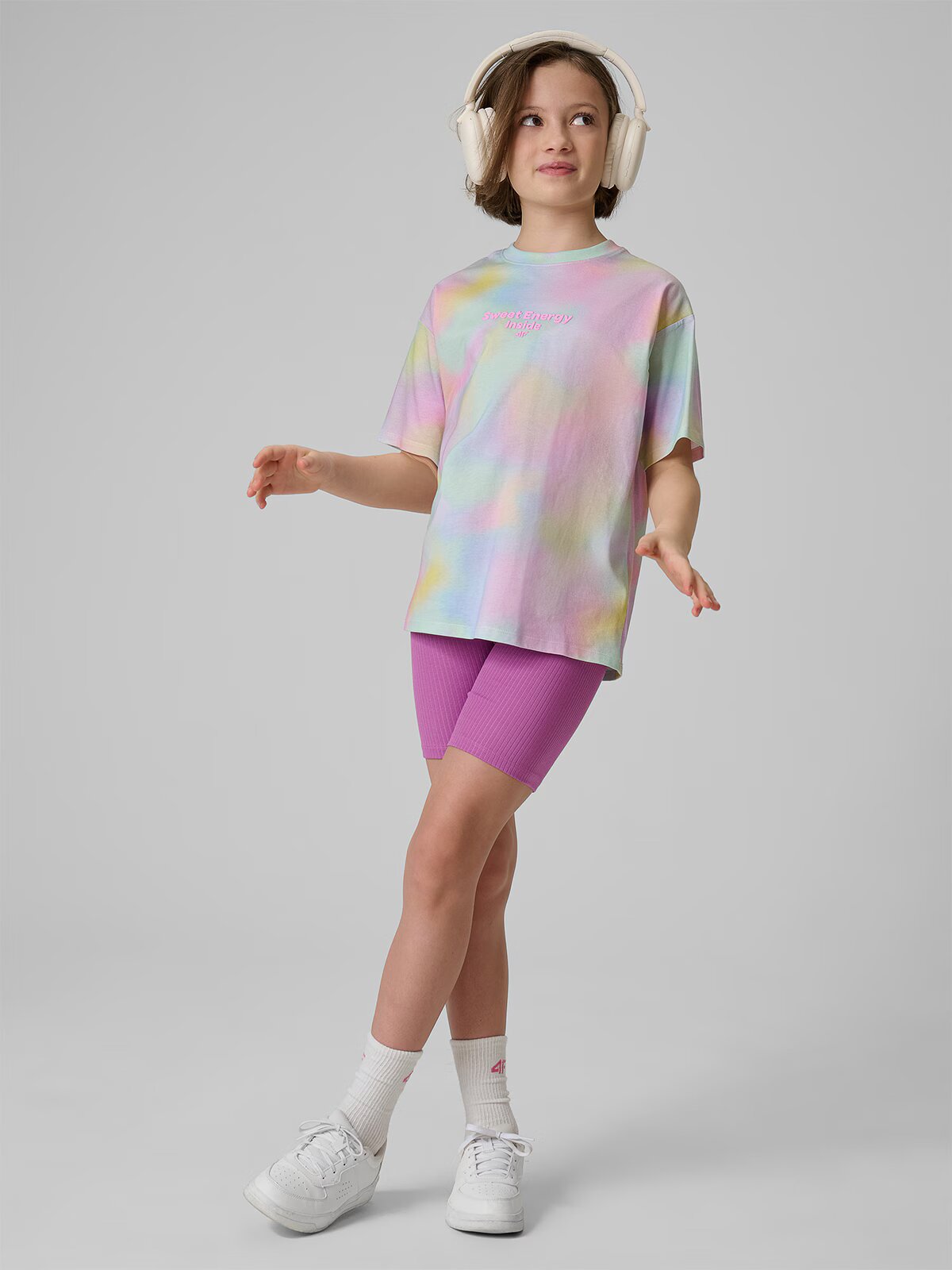 4F Tricou loose cu imprimeu pentru fete - 158/164 (12-14 ani)