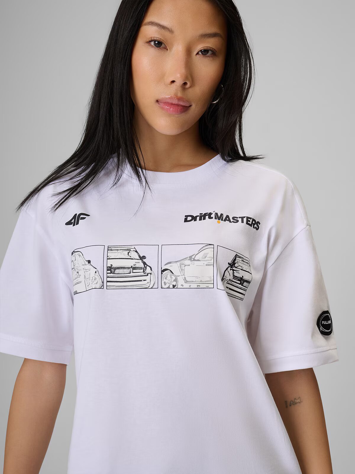 4F Tricou loose cu imprimeu unisex | Drift Masters - S