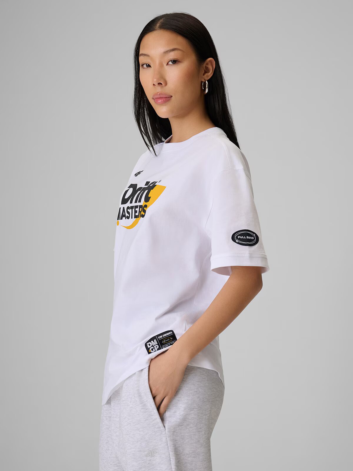 4F Tricou loose cu imprimeu unisex x Drift Masters - 3XL