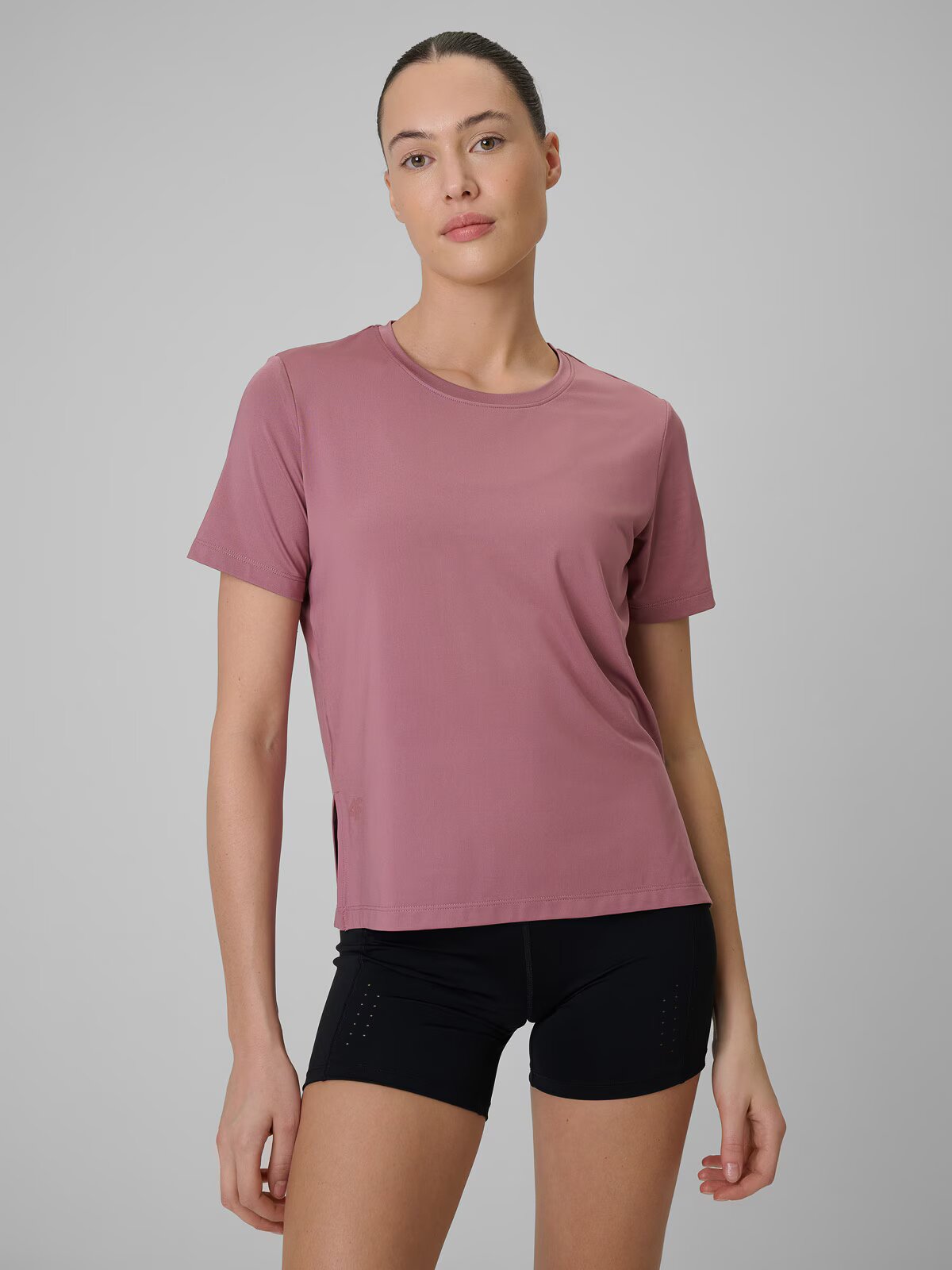 4F Tricou loose de antrenament cu uscare rapidă pentru femei - coral XS