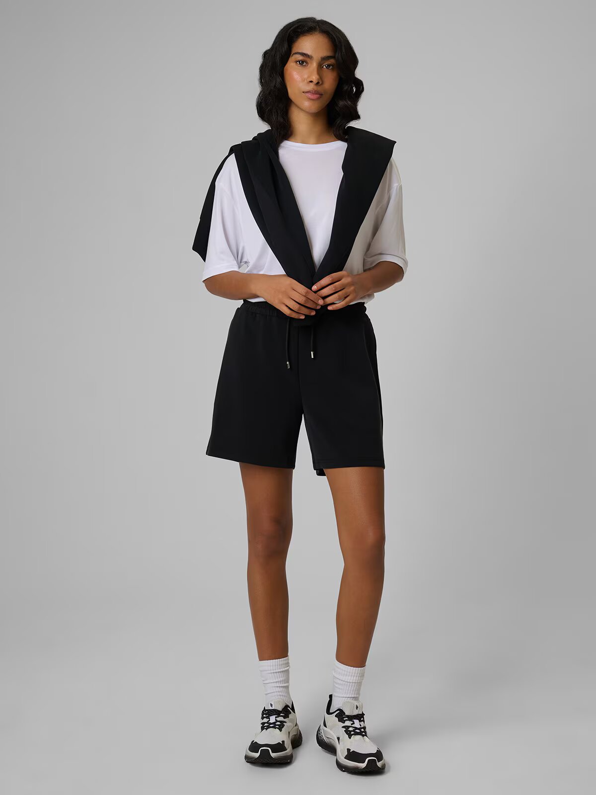 4F Tricou loose simplu pentru femei - S