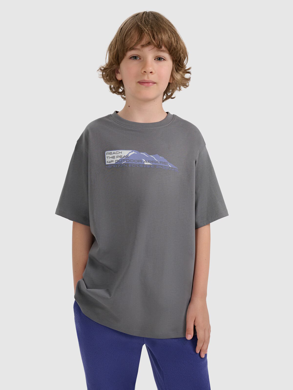 4F Tricou oversize cu imprimeu pentru băieți - 158