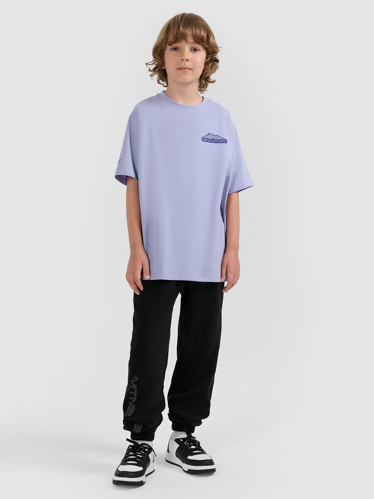 4F Tricou oversize cu imprimeu pentru băieți - mov 158