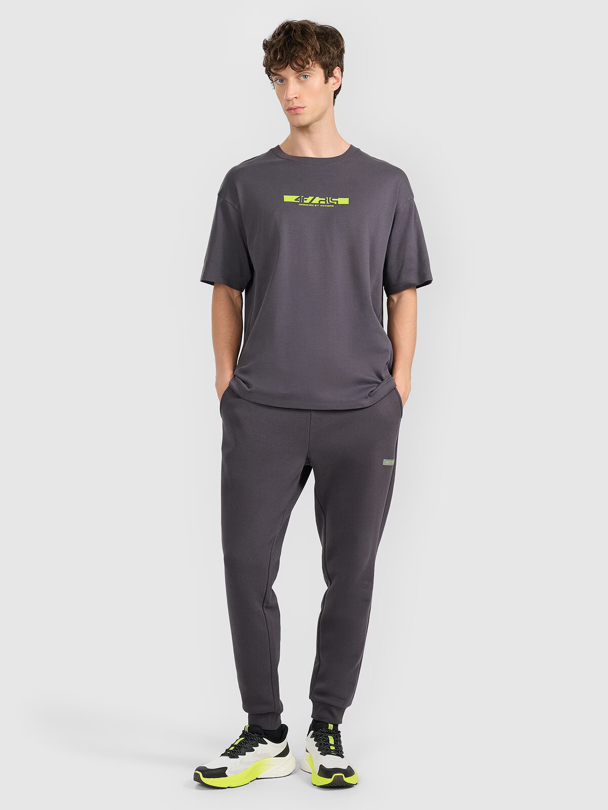 4F Tricou oversize cu imprimeu pentru bărbați x Robert Lewandowski - S