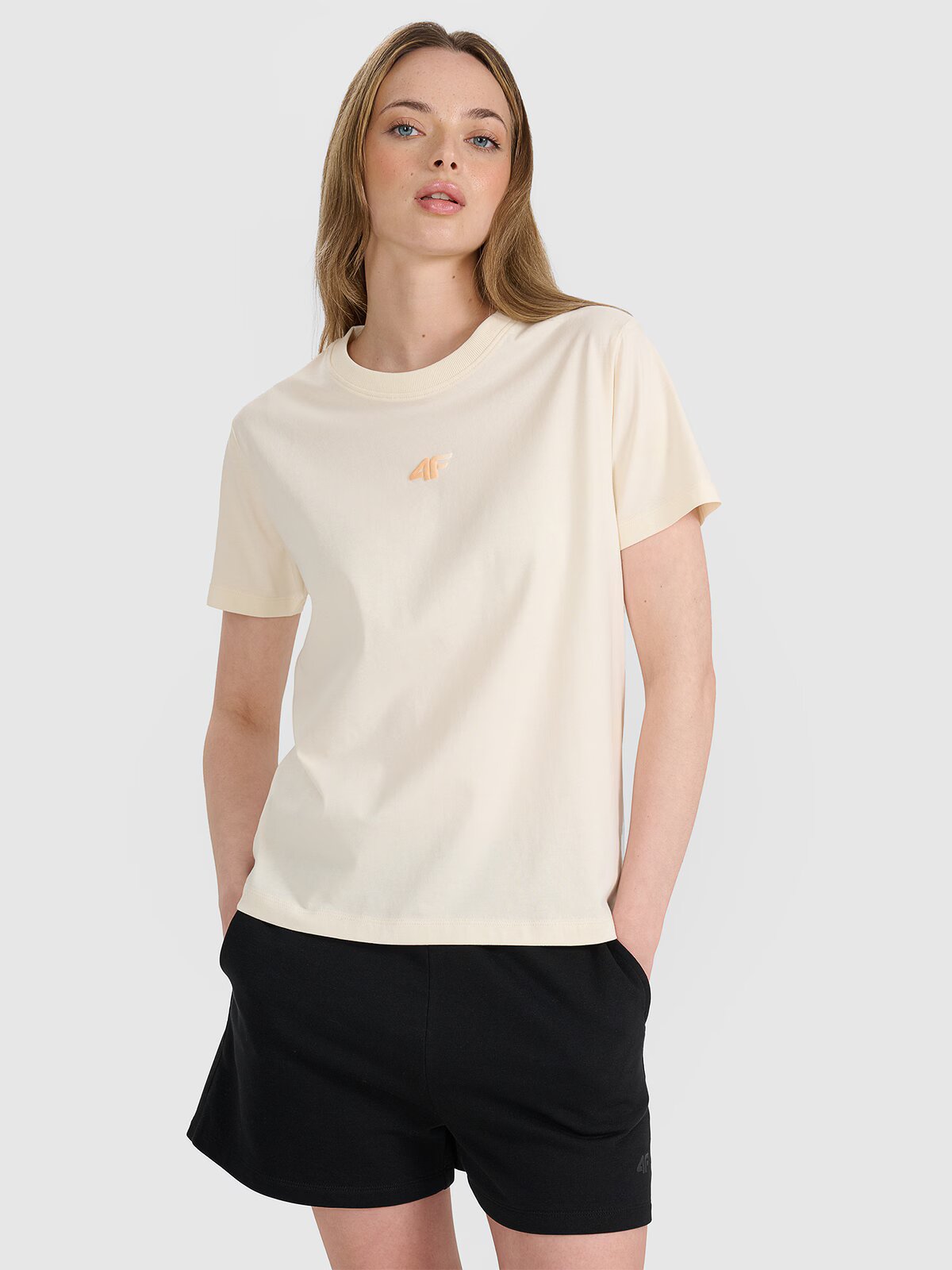 4F Tricou oversize cu imprimeu pentru femei - XS