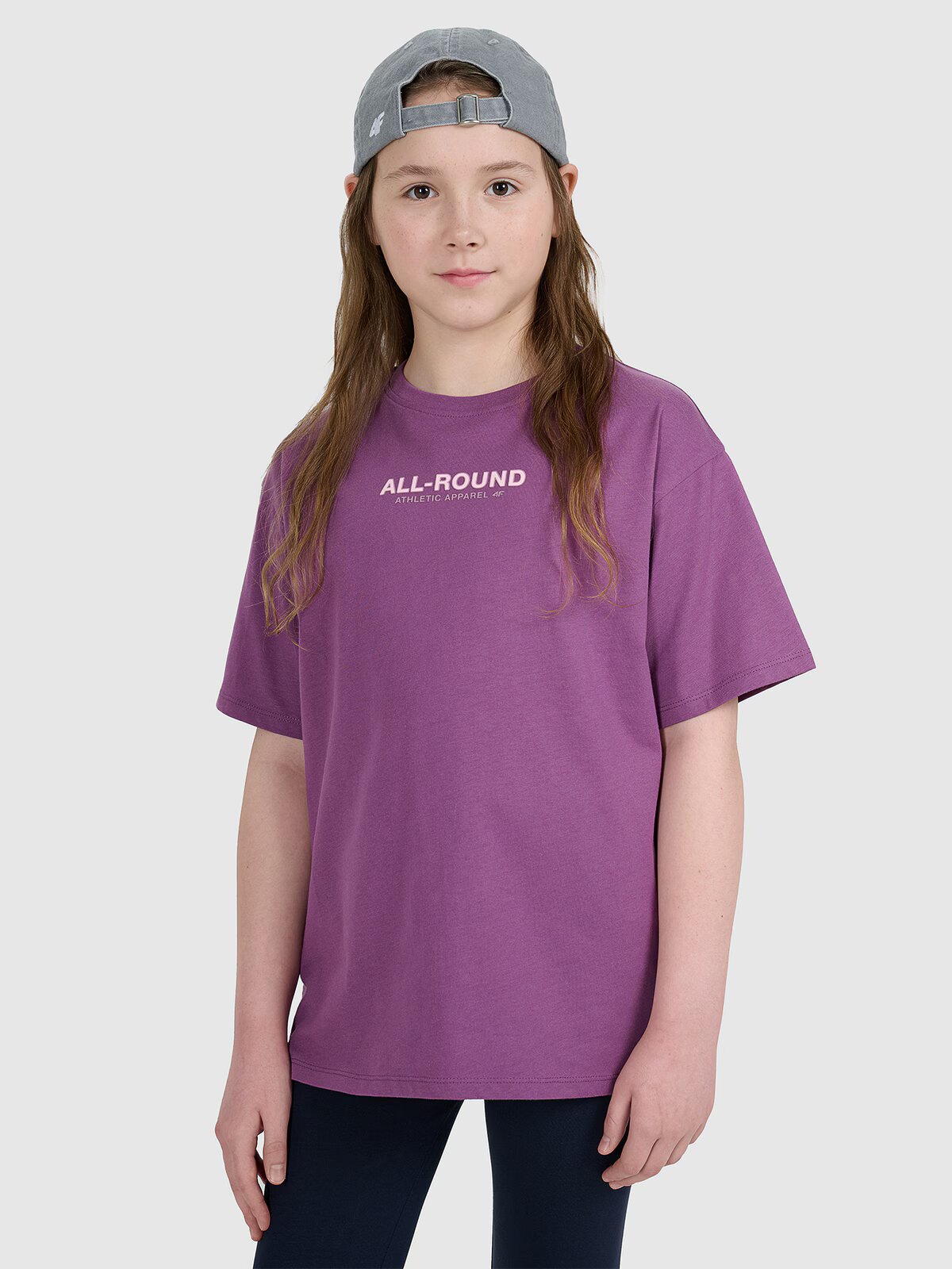 4F Tricou oversize cu imprimeu pentru fete - 122
