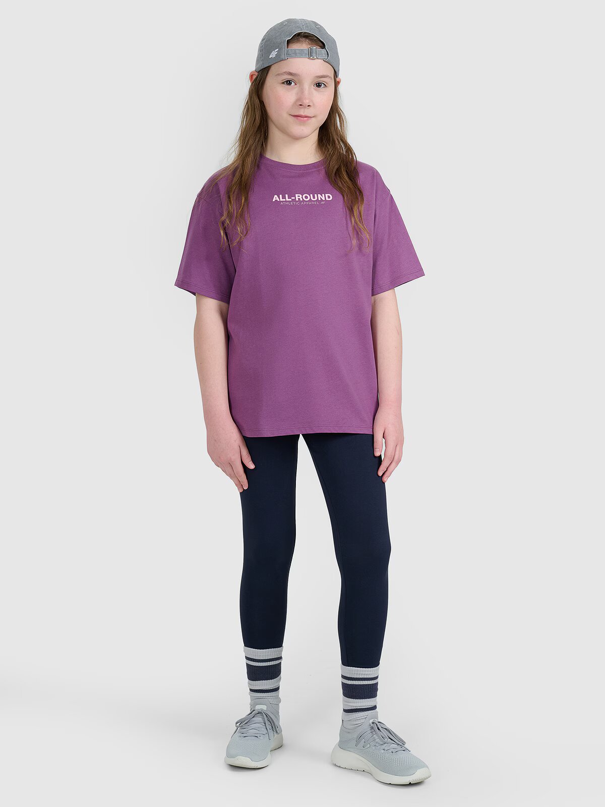 4F Tricou oversize cu imprimeu pentru fete - 122