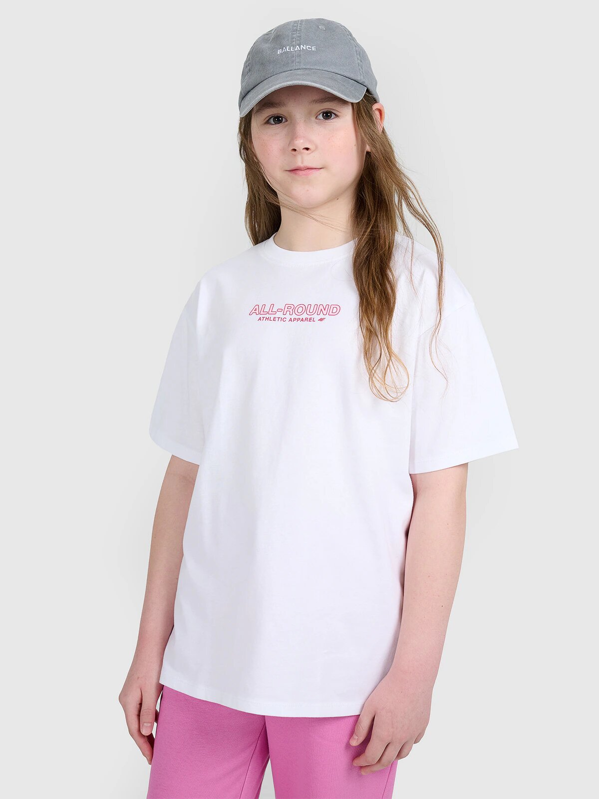 4F Tricou oversize cu imprimeu pentru fete - 122