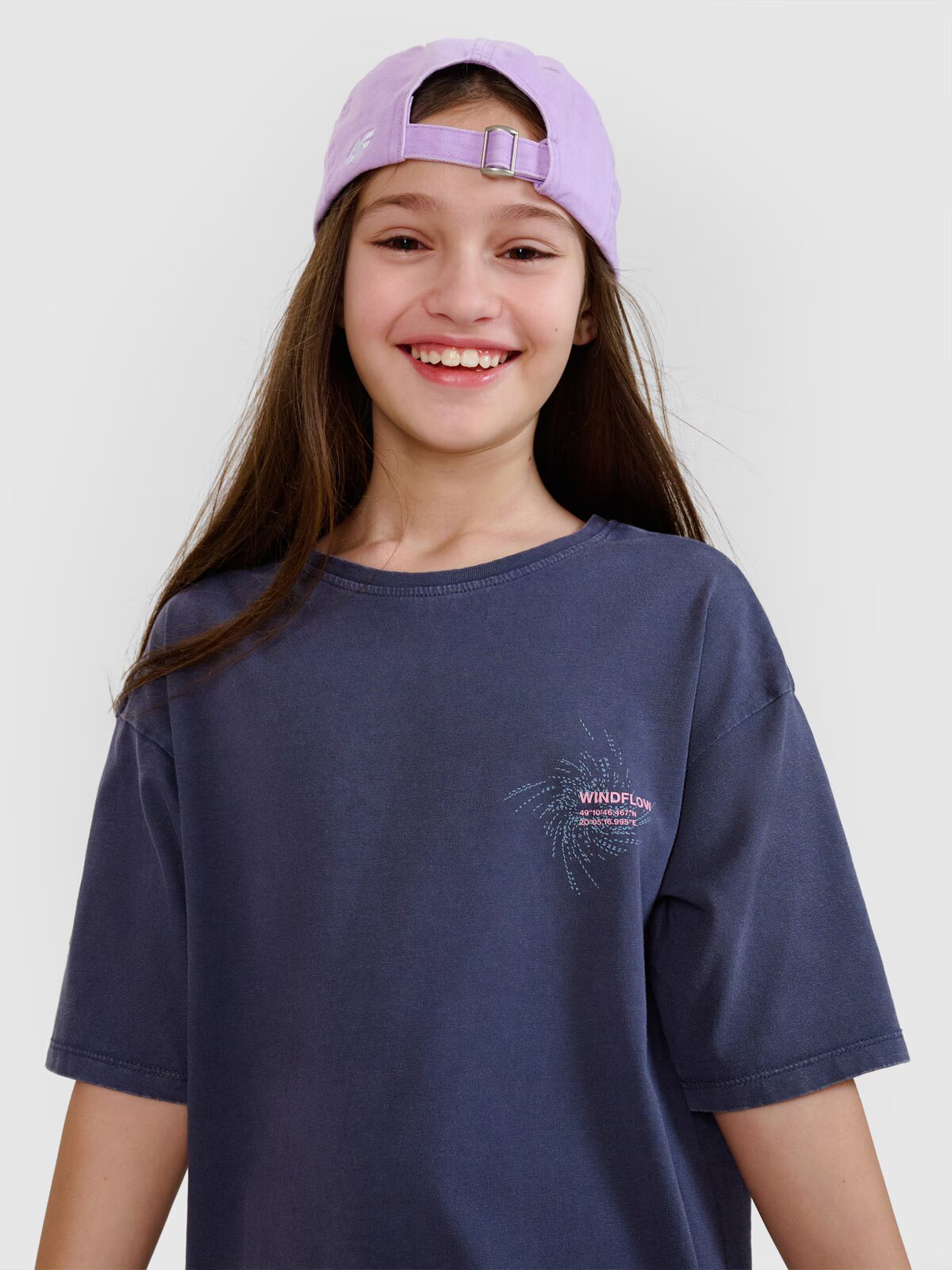 4F Tricou oversize cu imprimeu pentru fete - 122