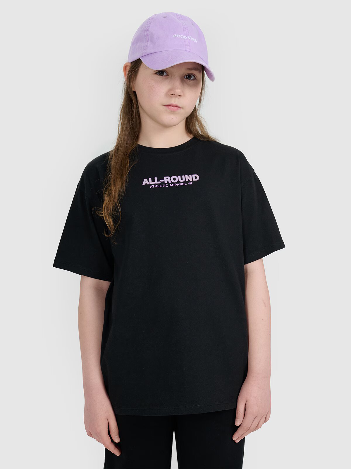 4F Tricou oversize cu imprimeu pentru fete - 122