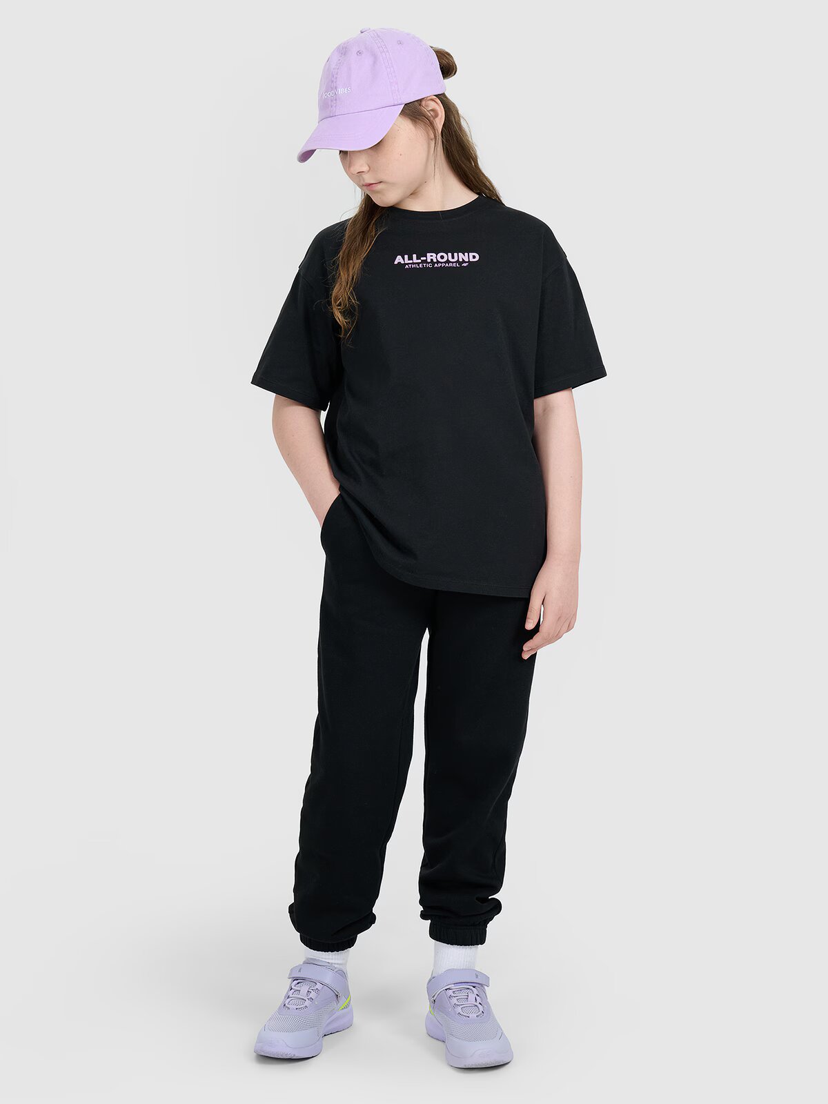 4F Tricou oversize cu imprimeu pentru fete - 122