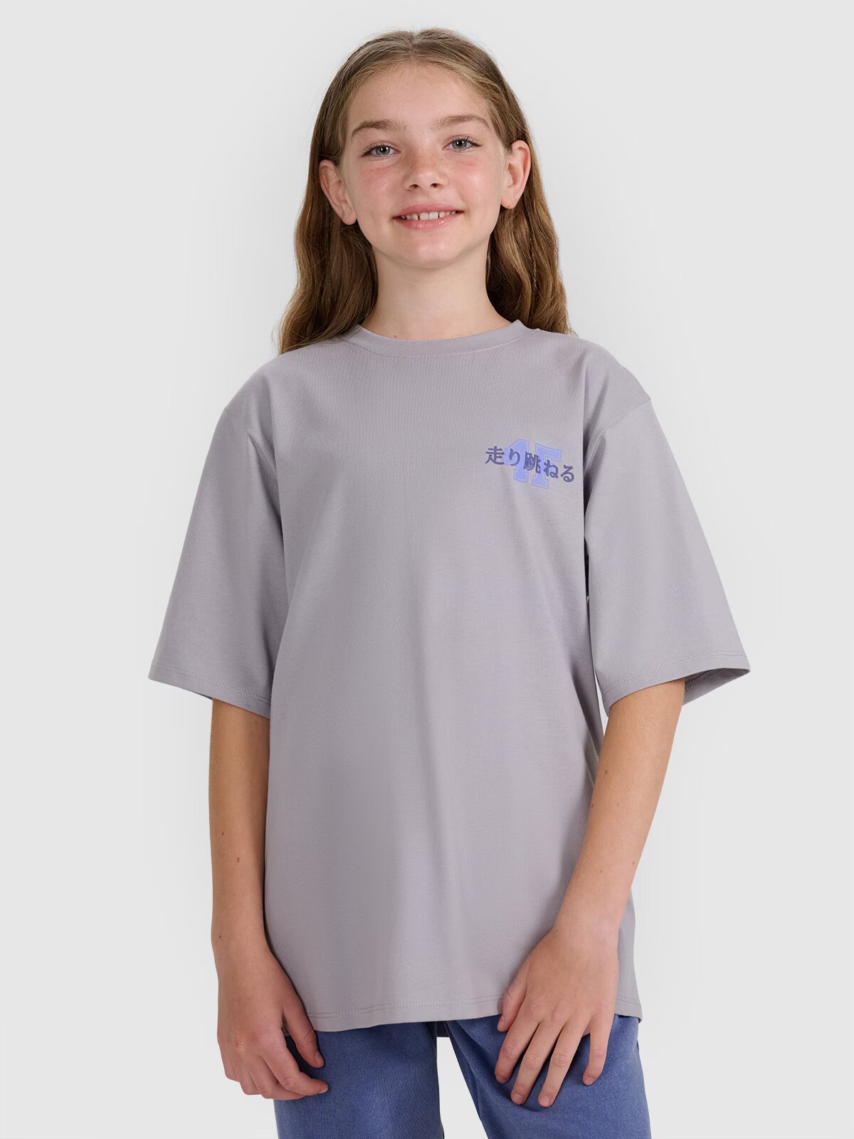 4F Tricou oversize cu imprimeu pentru fete - 158