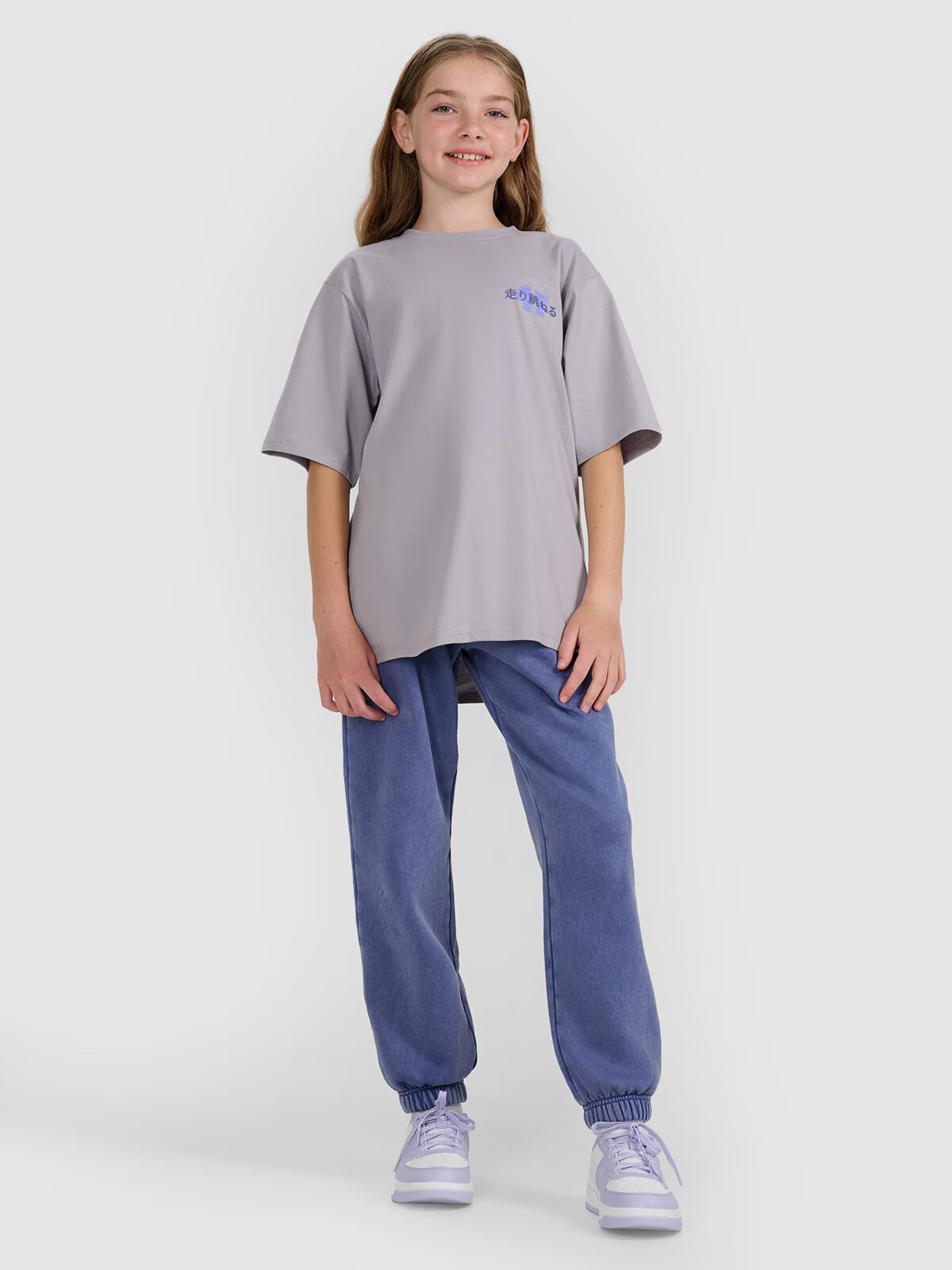 4F Tricou oversize cu imprimeu pentru fete - 158