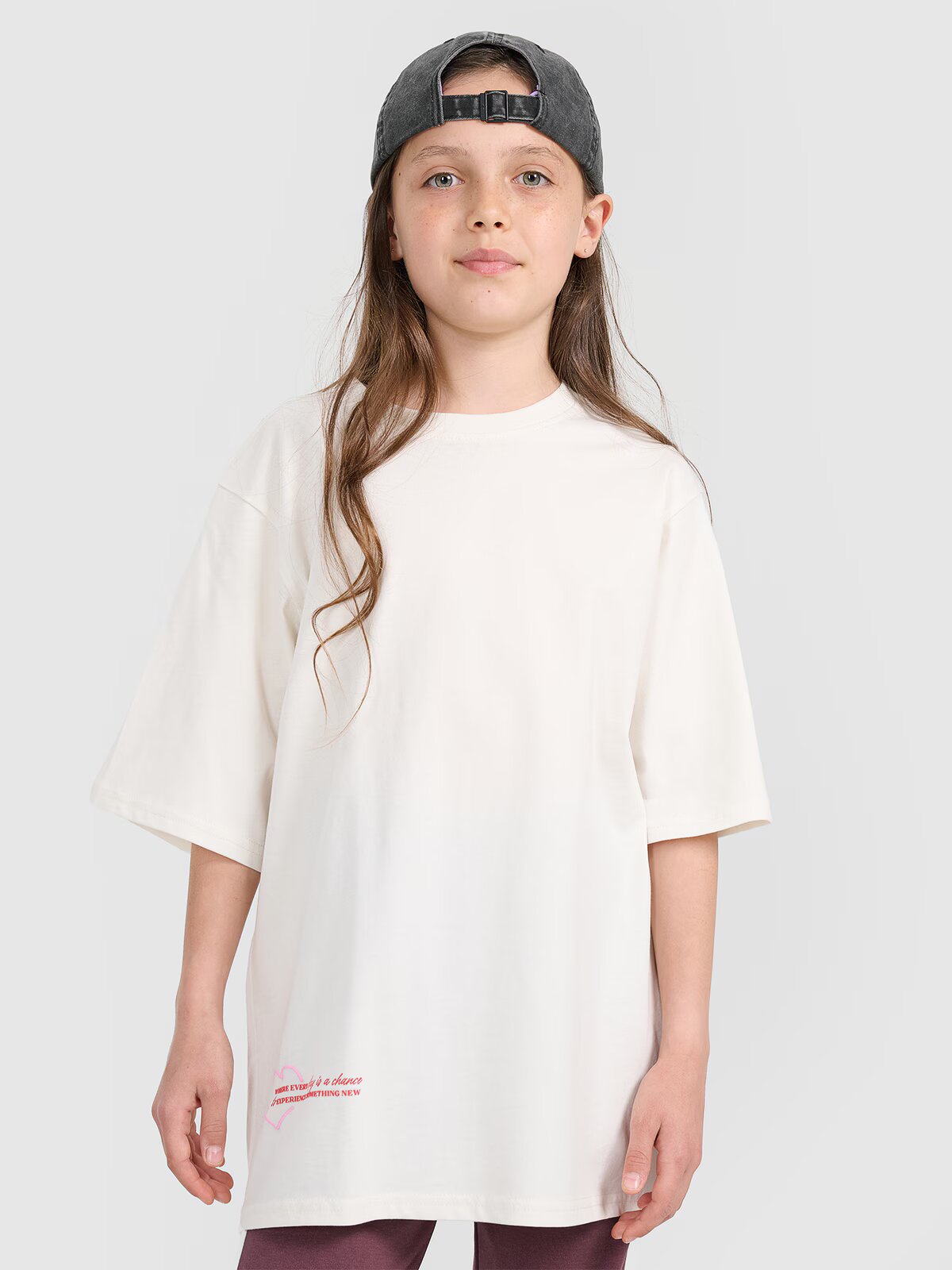4F Tricou oversize cu imprimeu pentru fete - 164