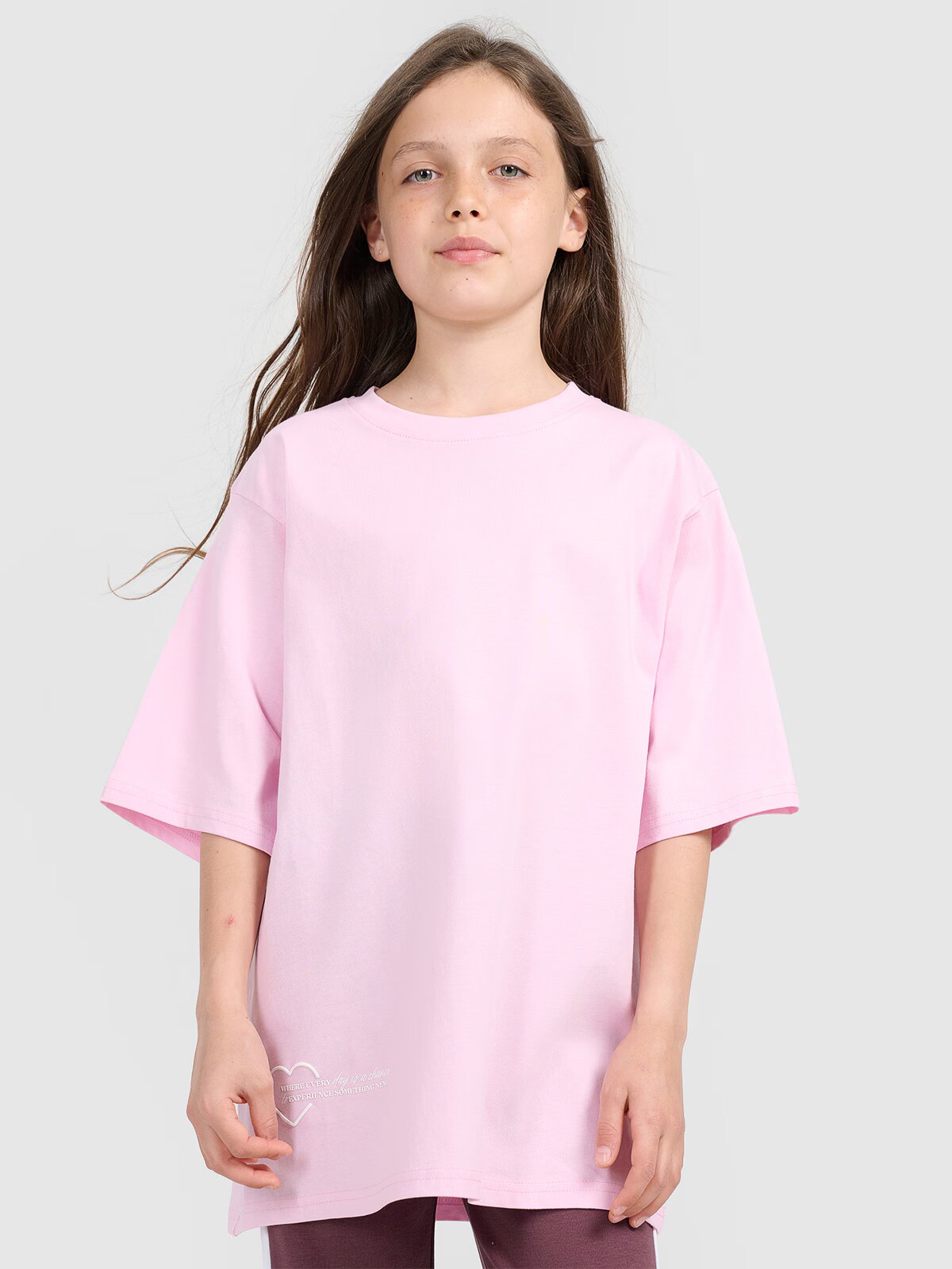 4F Tricou oversize cu imprimeu pentru fete - 164