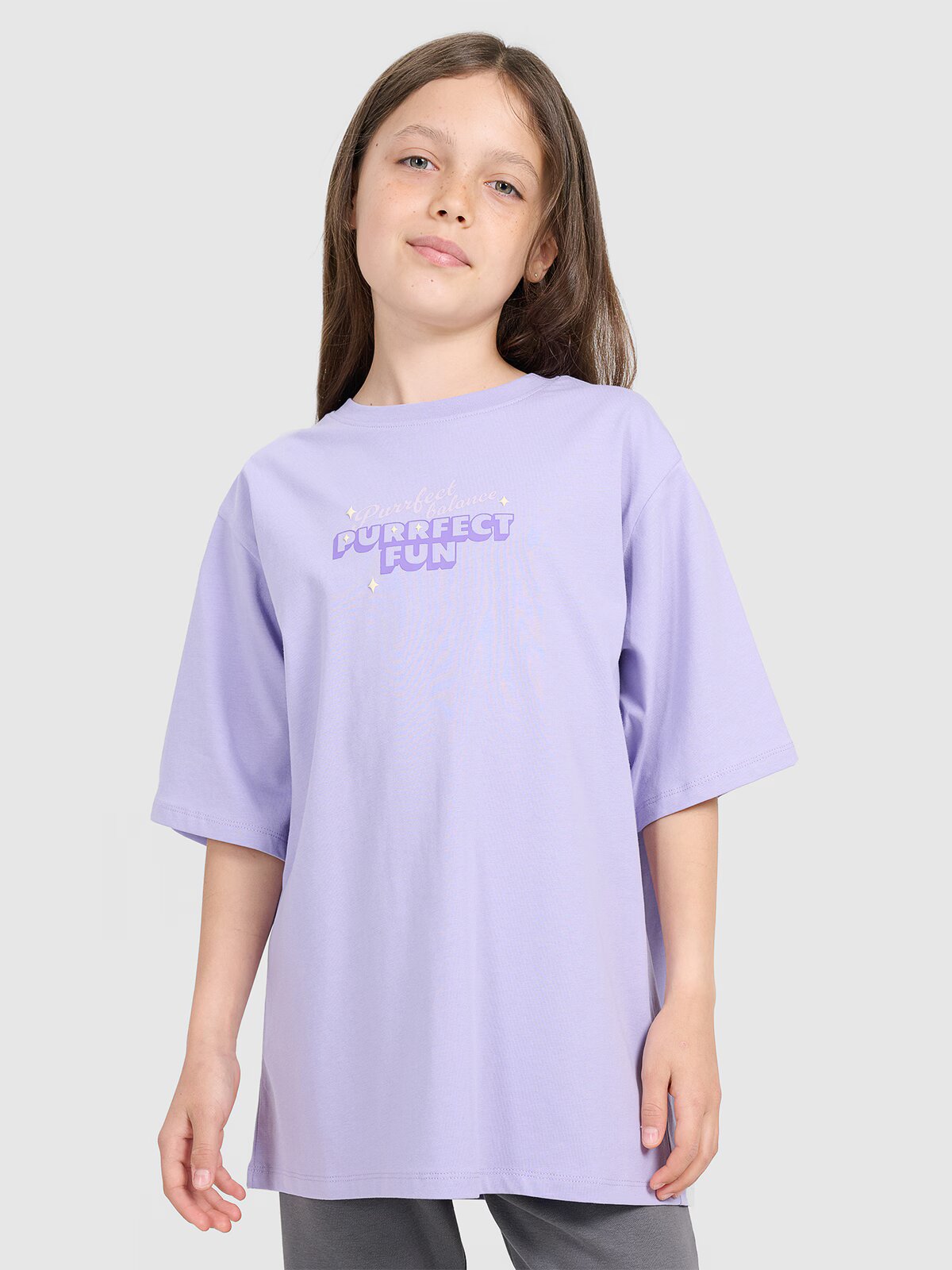 4F Tricou oversize cu imprimeu pentru fete - 164