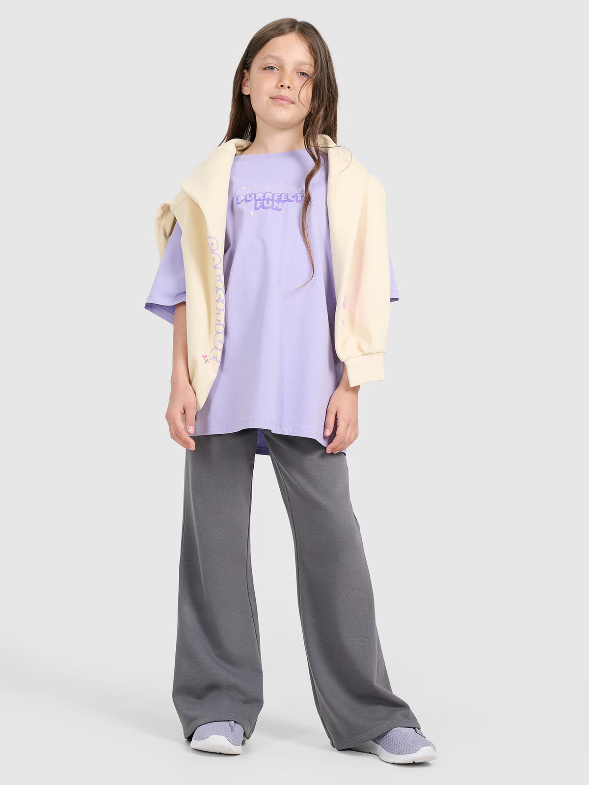 4F Tricou oversize cu imprimeu pentru fete - 164