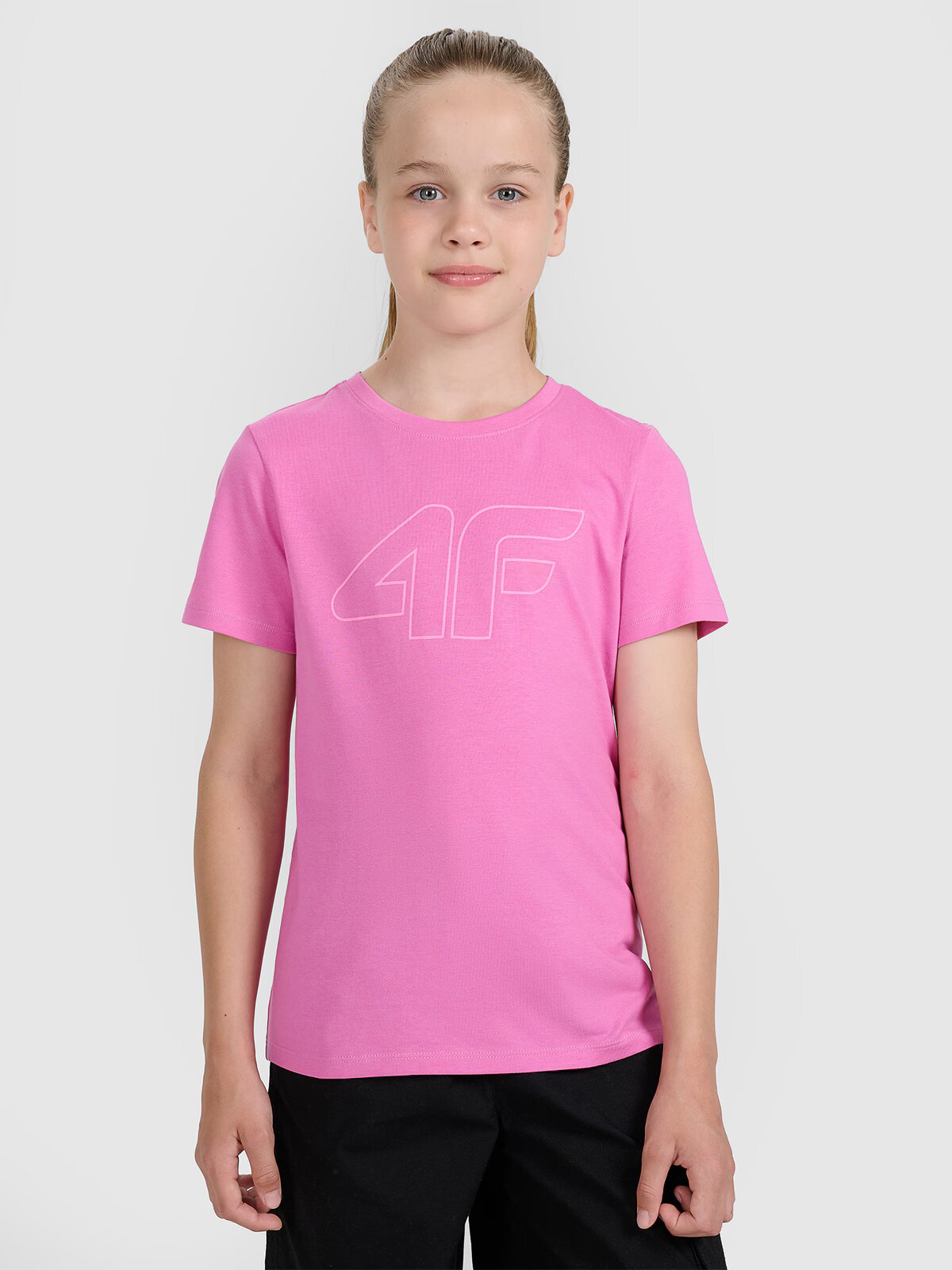 4F Tricou oversize cu imprimeu pentru fete - 152