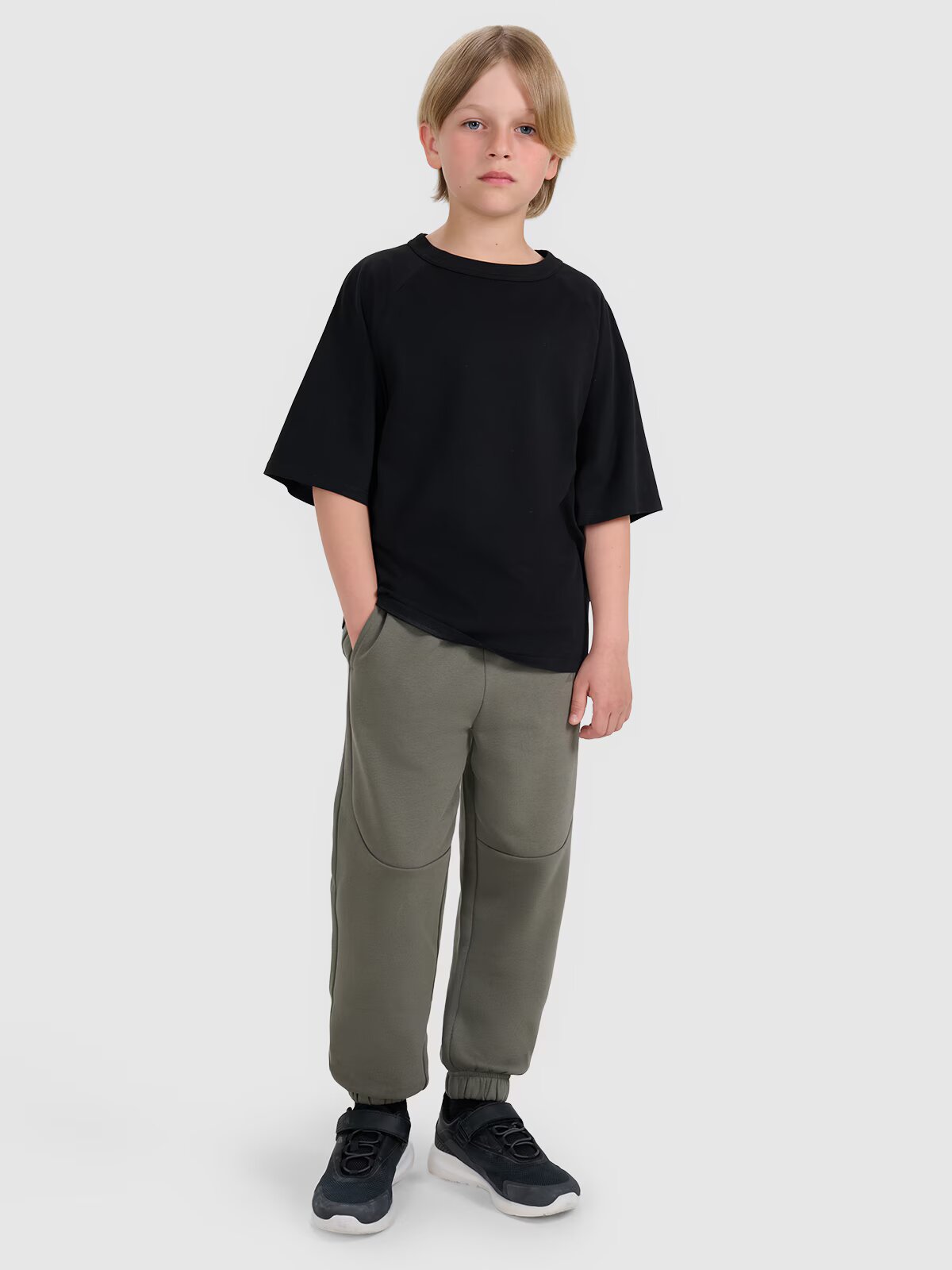 4F Tricou oversize unicolor pentru băieți - 140