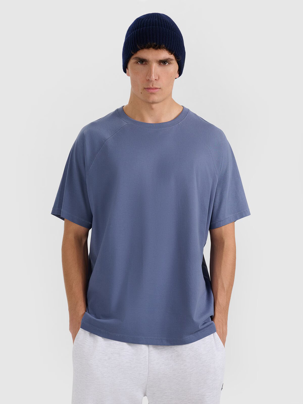 4F Tricou oversize unicolor pentru bărbați - S
