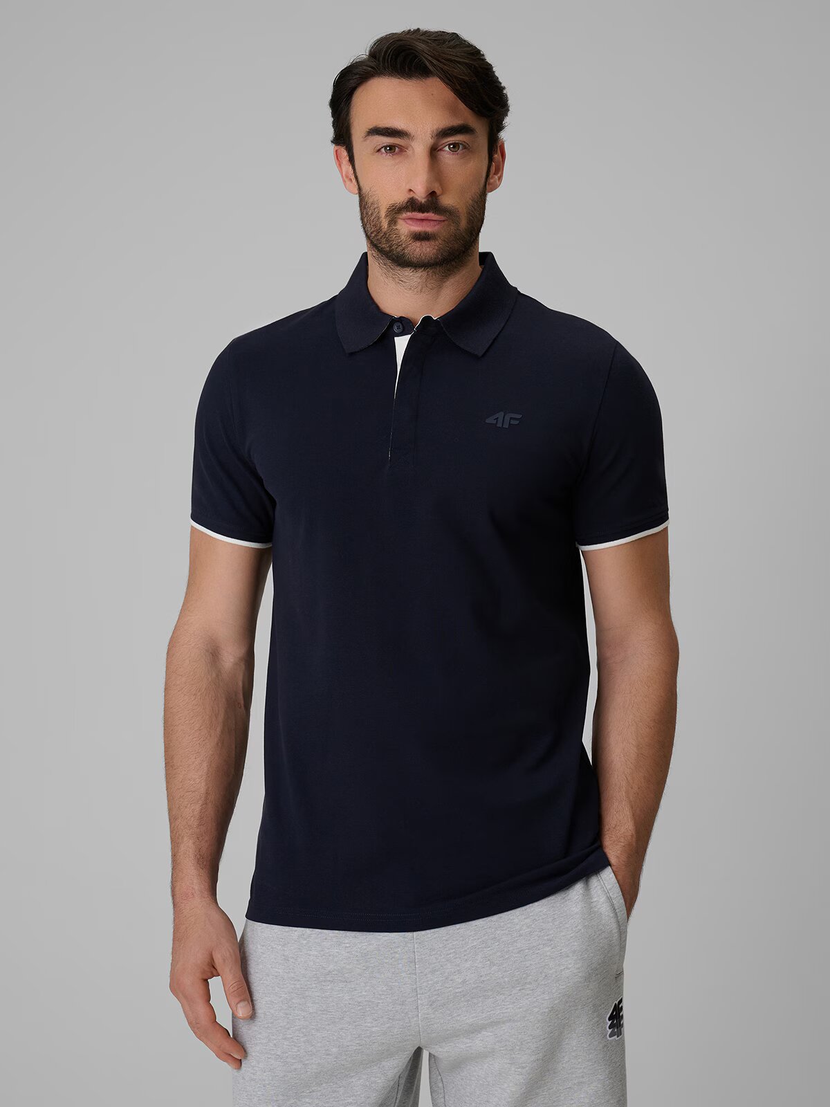 4F Tricou polo regular bărbați - S