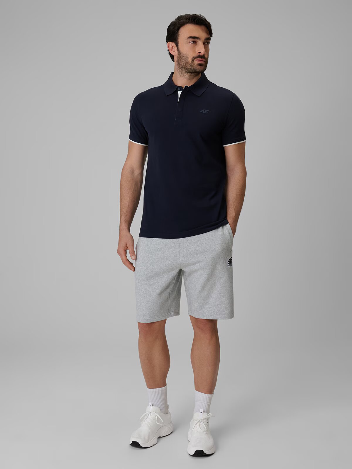 4F Tricou polo regular bărbați - S