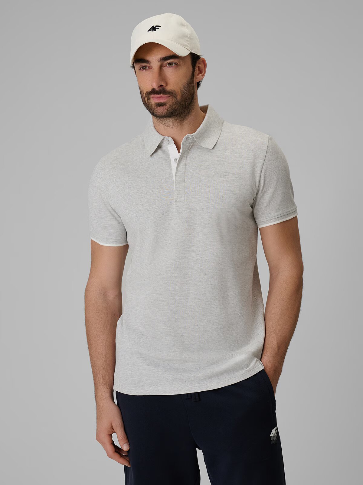 4F Tricou polo regular bărbați - S
