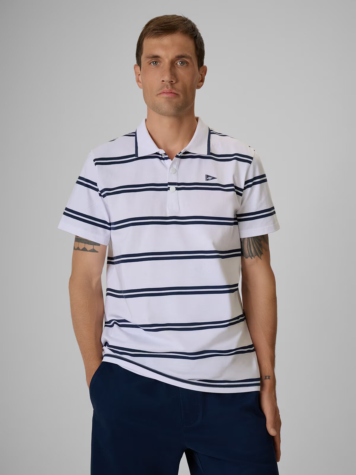 4F Tricou polo regular pentru bărbați - S