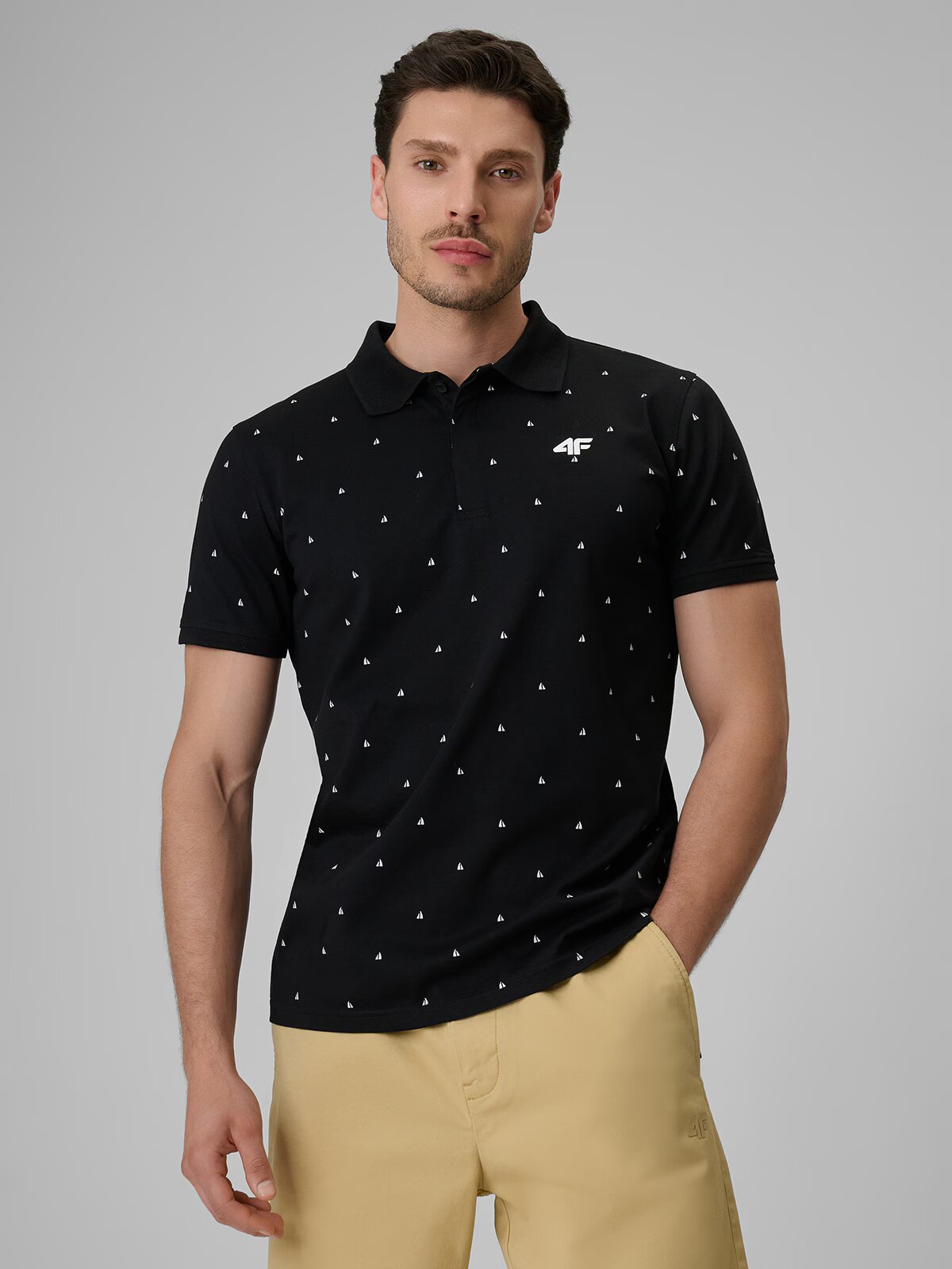 4F Tricou polo regular pentru bărbați - S